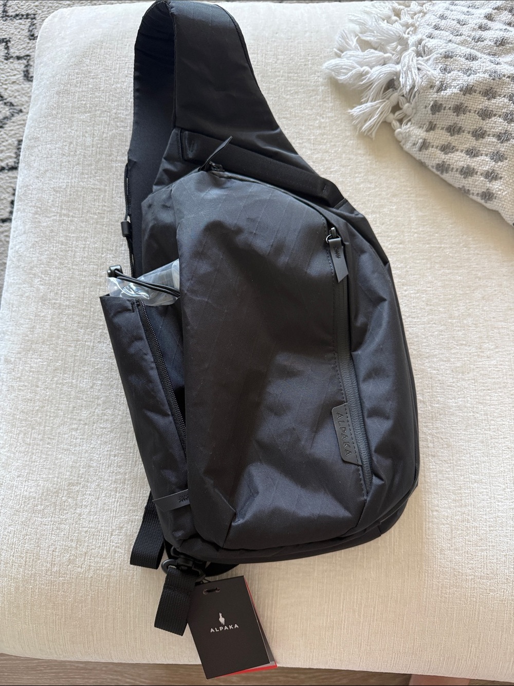 Alpaka Black Sling Belt Bag for Men